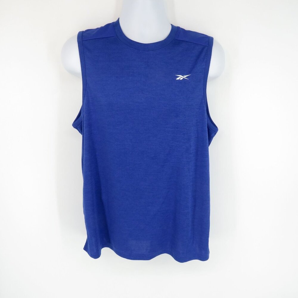 Reebok Men's Speedwick Sleeveless Tee Blue Medium NWT